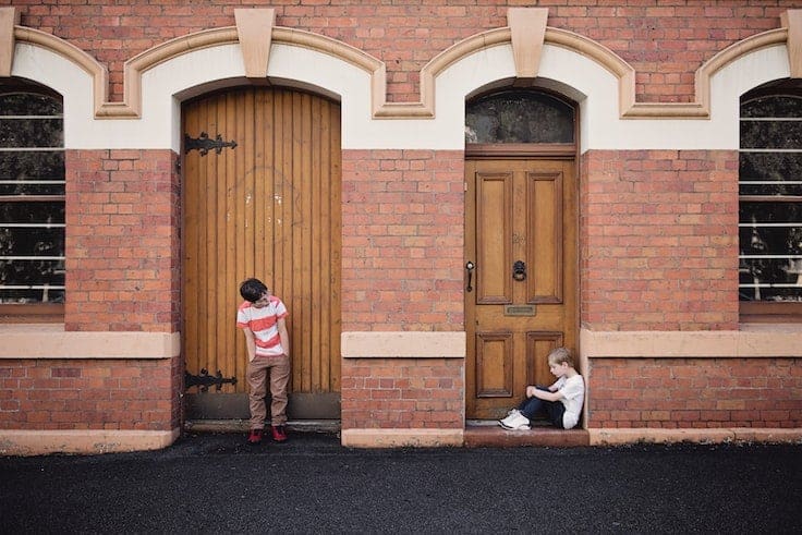 architecture boys brick wall